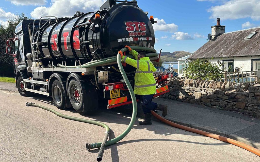 A Septic Tank Services lorry