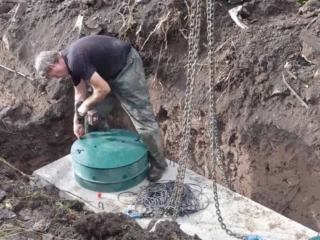 The new sewage treatment plan goes into the ground at Provanston.