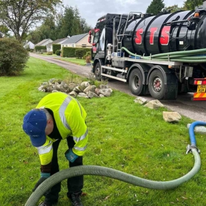 A septic tank being emptied by Septic Tank Services Ltd