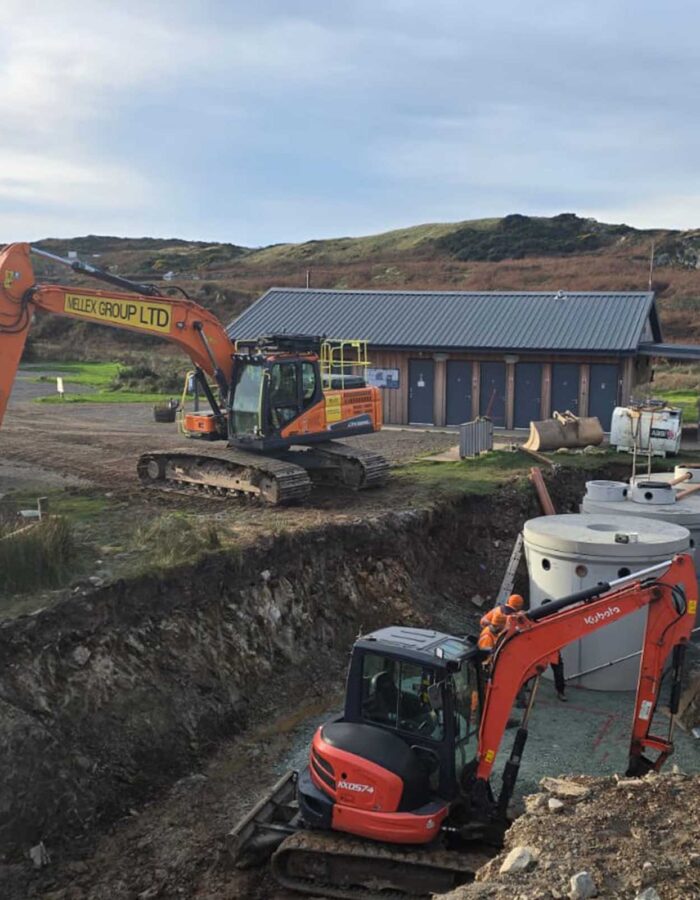 Commercial septic tanks being installed by Septic Tank Services Ltd