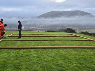 The soakaway being built during the installation of a septic tank being installed by Septic Tank Services Ltd