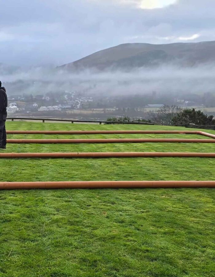 The soakaway being built during the installation of a septic tank being installed by Septic Tank Services Ltd