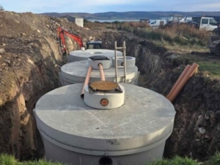 Commercial septic tanks being installed by Septic Tank Services Ltd