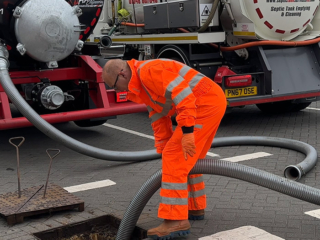 Septic Tank Services Ltd emptying a septic tank