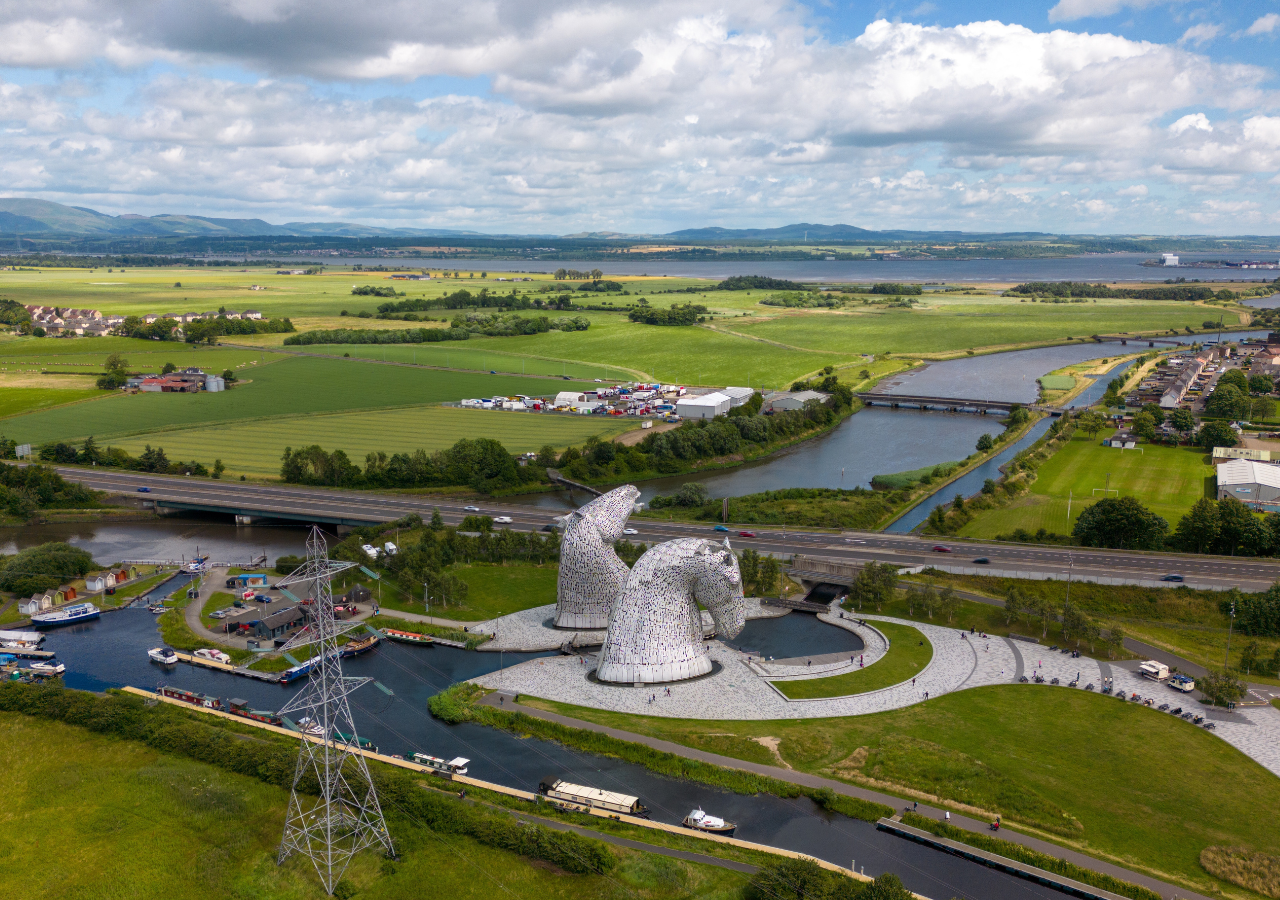 The Kelpies near Falkirk.